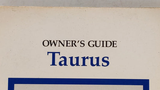 2000 Ford Taurus Owners Manual Book Guide OEM Used Auto Parts