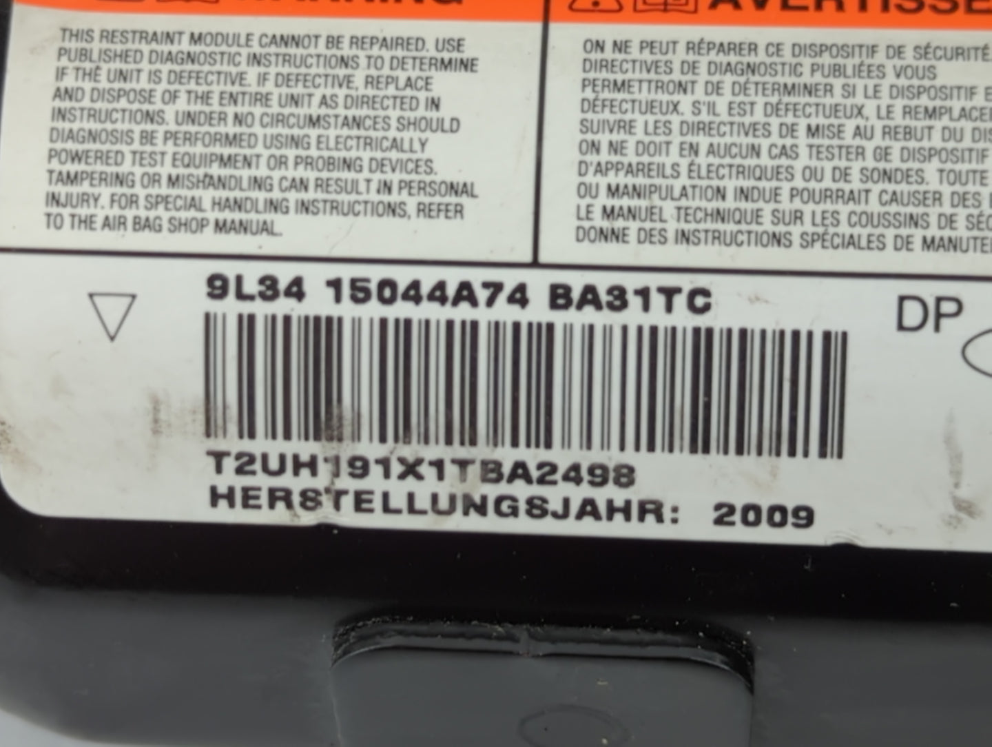 2000-2003 Ford Taurus Air Bag Passenger Right Dashboard Oem - Oemusedautoparts1.com