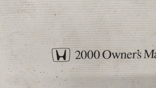 2000 Honda Accord Owners Manual Book Guide OEM Used Auto Parts