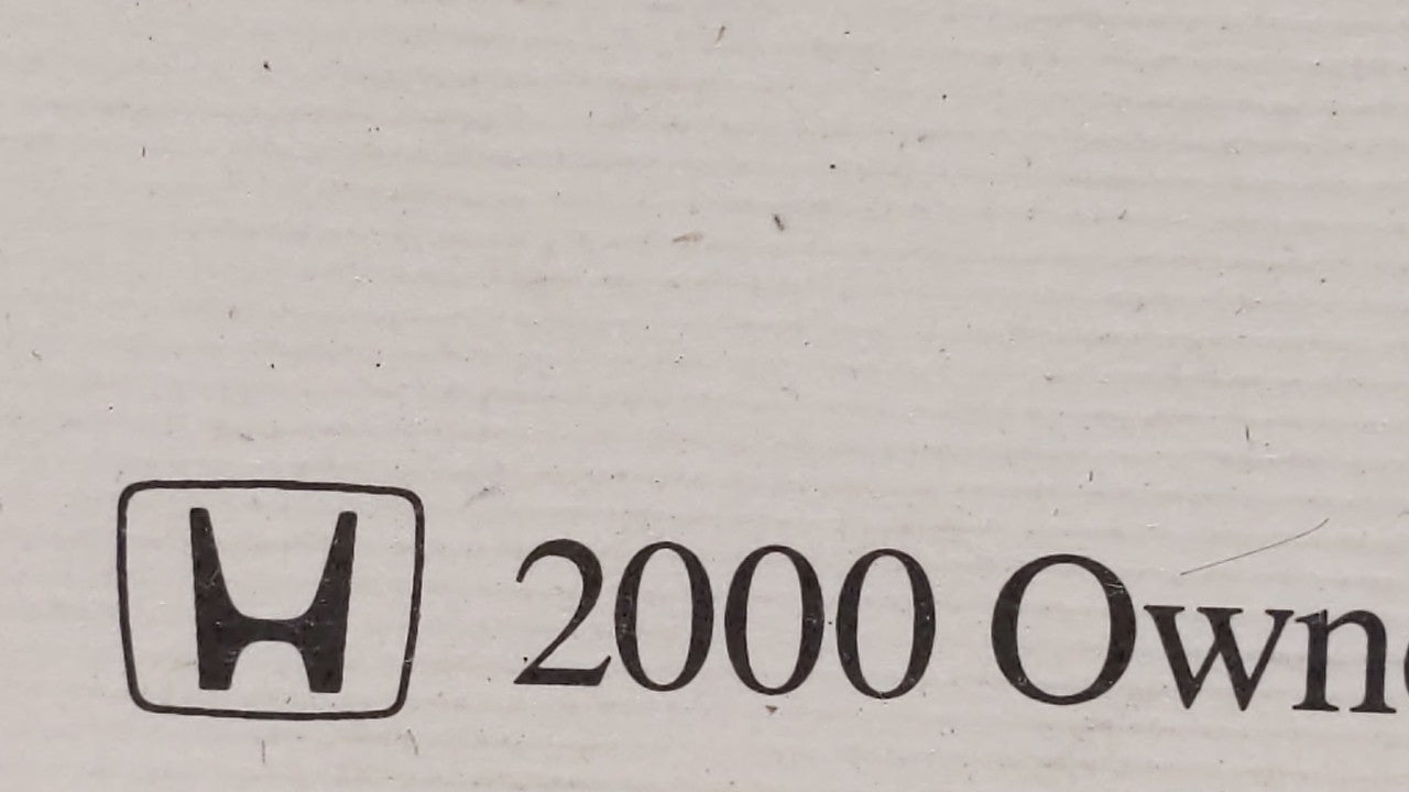 2000 Honda Accord Owners Manual Book Guide OEM Used Auto Parts - Oemusedautoparts1.com