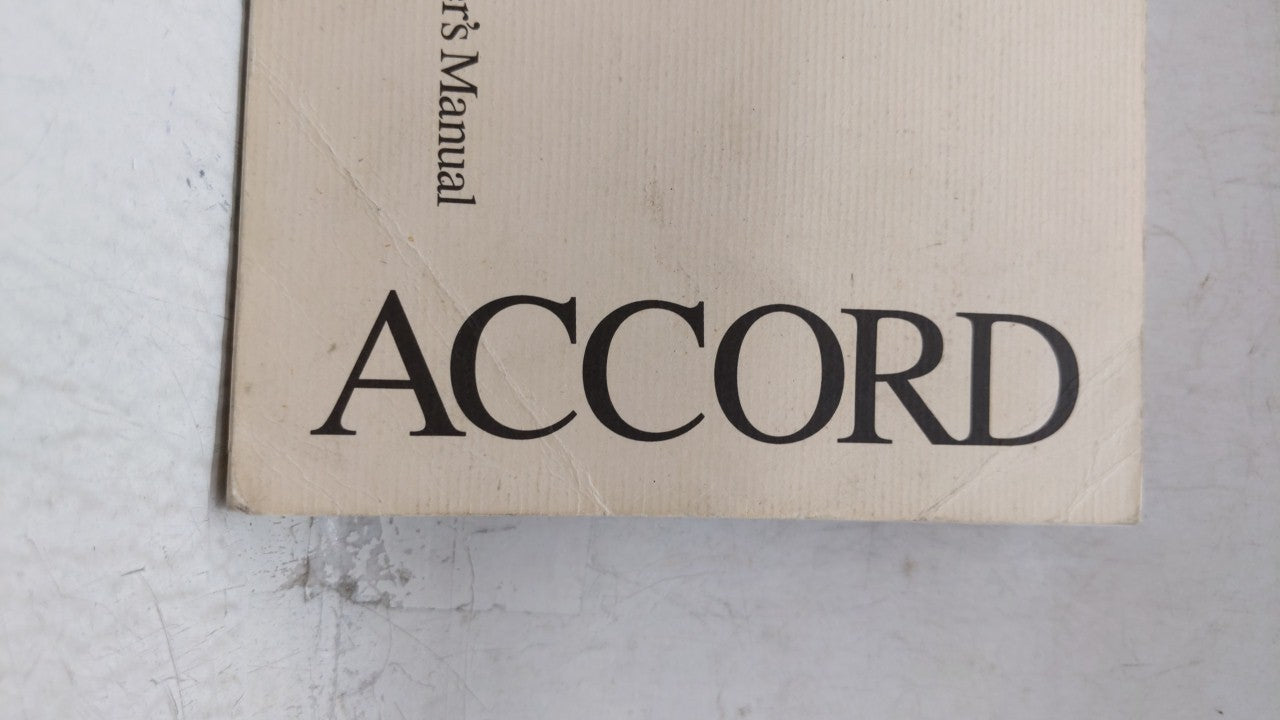 2000 Honda Accord Owners Manual Book Guide OEM Used Auto Parts - Oemusedautoparts1.com