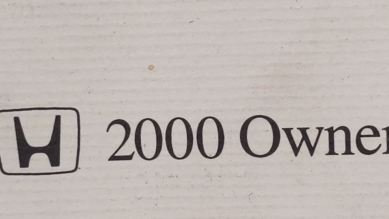 2000 Honda Accord Owners Manual Book Guide OEM Used Auto Parts - Oemusedautoparts1.com