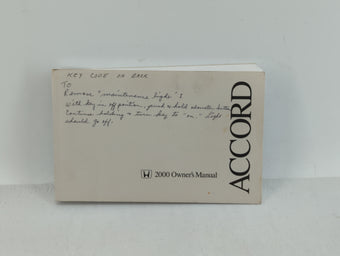 compare product 2000 Honda Accord Owners Manual Book Guide OEM Used Auto Parts