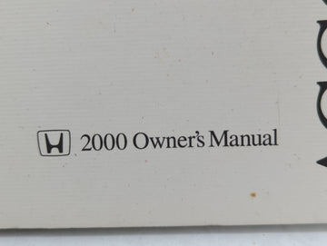 2000 Honda Accord Owners Manual Book Guide OEM Used Auto Parts
