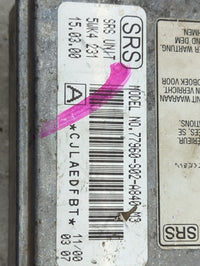 1997-2000 Honda Civic Safety Restraint Srs Airbag Control Module - Oemusedautoparts1.com