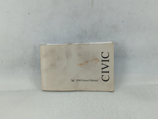 2000 Honda Civic Owners Manual Book Guide P/N:00X31-S01-6402 31S01640 OEM Used Auto Parts - Oemusedautoparts1.com