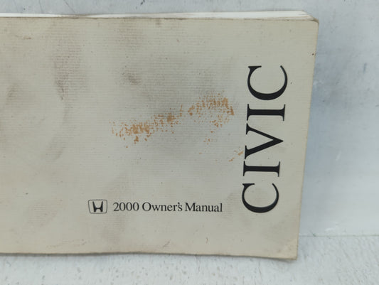 2000 Honda Civic Owners Manual Book Guide P/N:00X31-S01-6402 31S01640 OEM Used Auto Parts