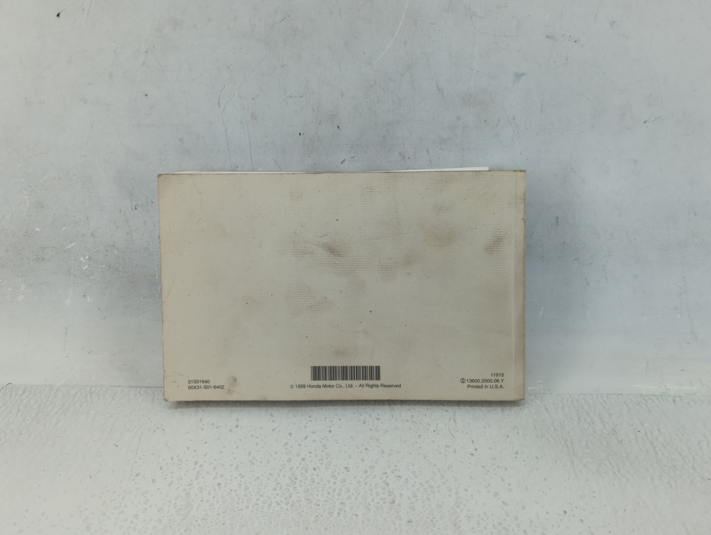 2000 Honda Civic Owners Manual Book Guide P/N:00X31-S01-6402 31S01640 OEM Used Auto Parts - Oemusedautoparts1.com