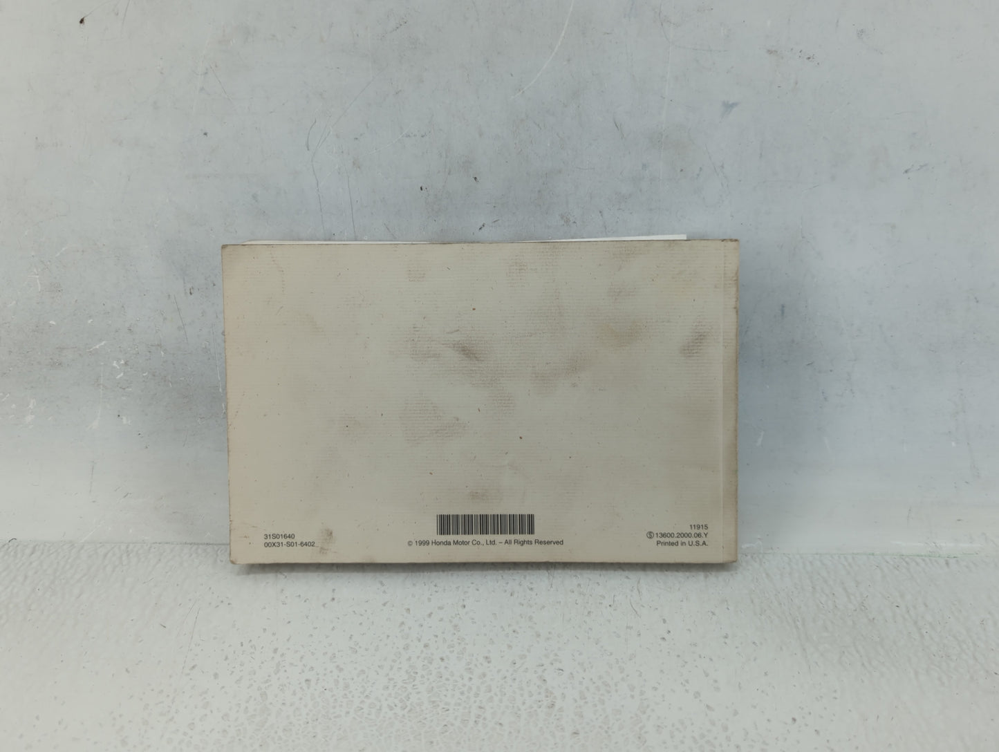 2000 Honda Civic Owners Manual Book Guide P/N:00X31-S01-6402 31S01640 OEM Used Auto Parts - Oemusedautoparts1.com