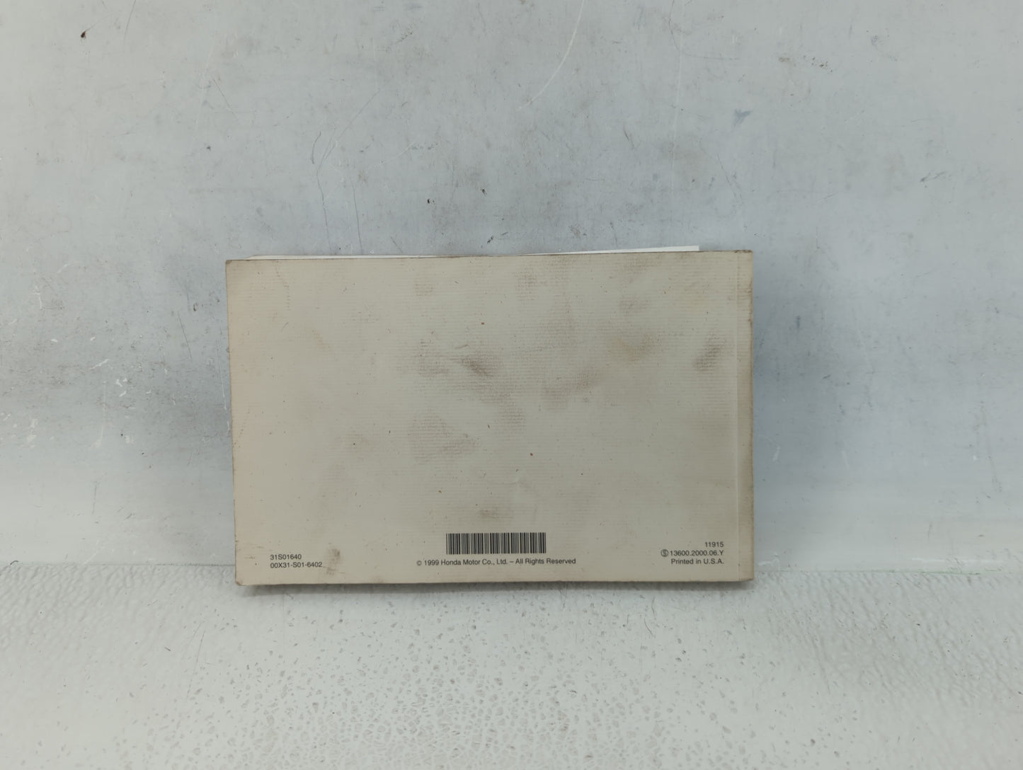 2000 Honda Civic Owners Manual Book Guide P/N:00X31-S01-6402 31S01640 OEM Used Auto Parts - Oemusedautoparts1.com