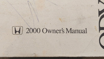 2000 Honda Odyssey Owners Manual Book Guide P/N:00X31-S0X-6100 OEM Used Auto Parts