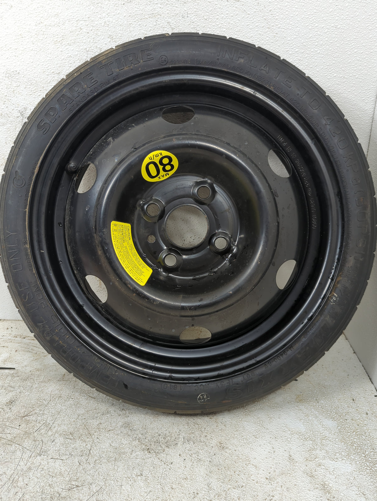 2000-2003 Hyundai Accent Spare Donut Tire Wheel Rim Oem - Oemusedautoparts1.com