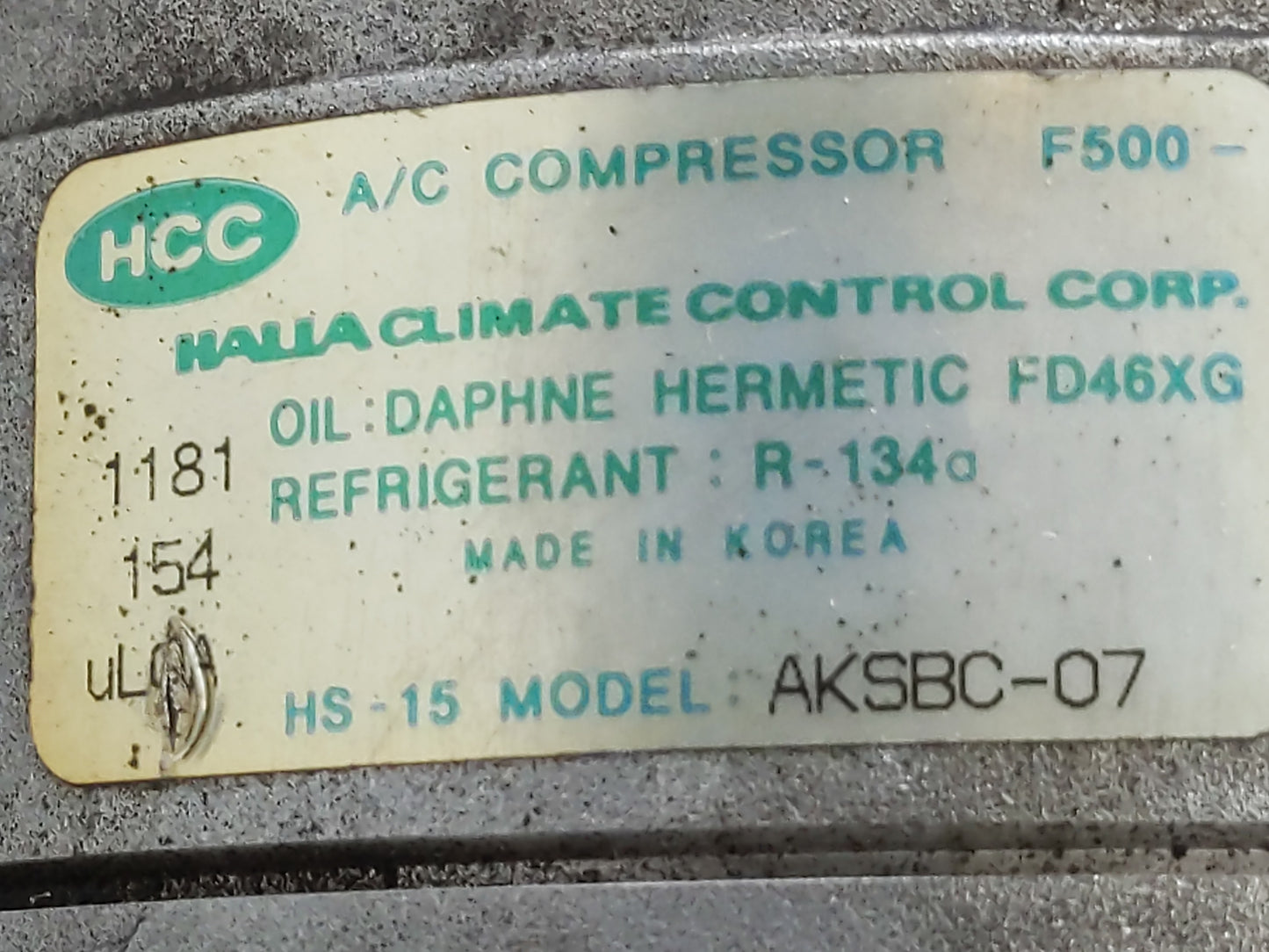 1998-2000 Hyundai Elantra Air Conditioning A/c Ac Compressor Oem - Oemusedautoparts1.com