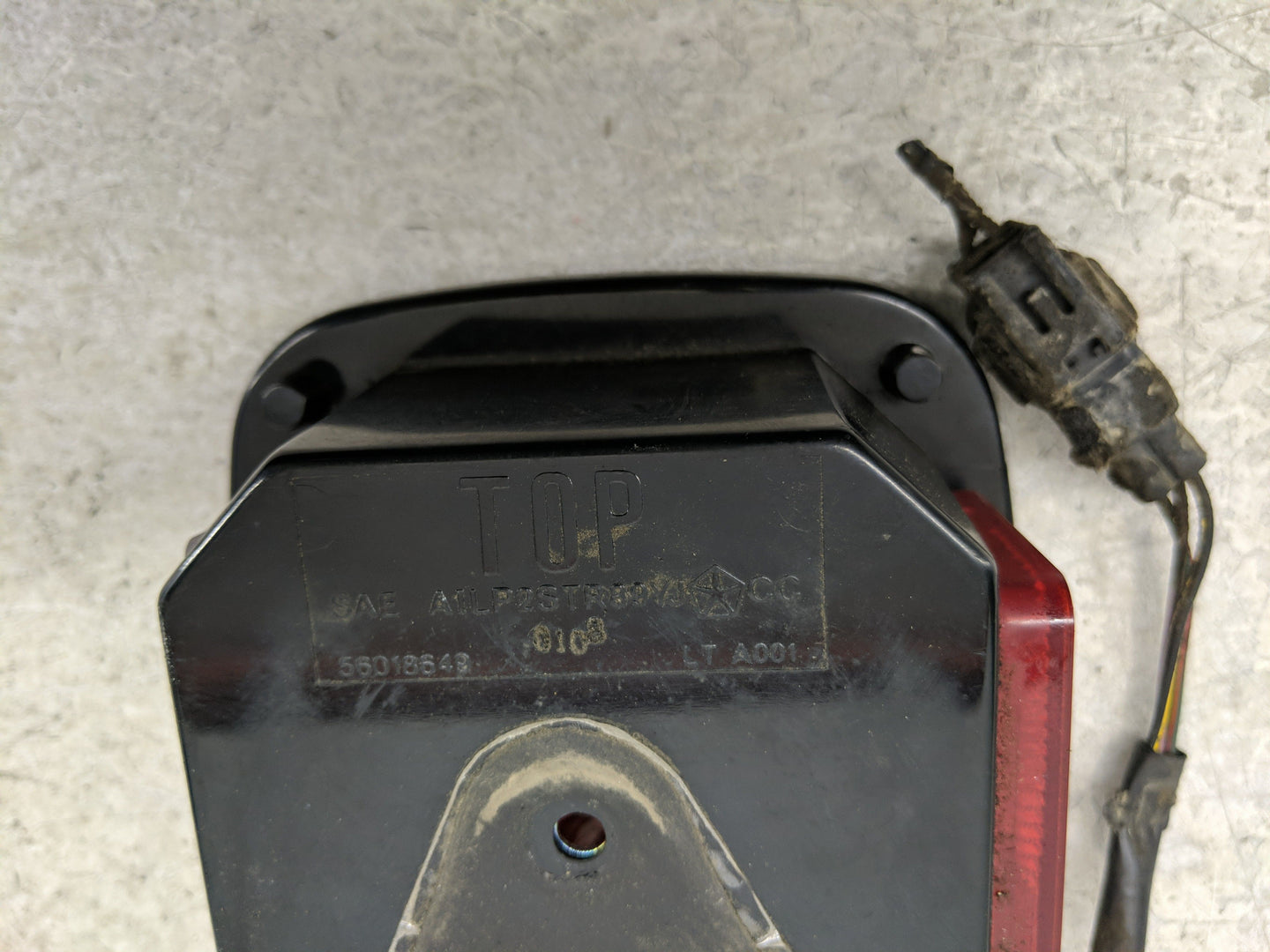 2000 Jeep Wrangler Tail Light Assembly Driver Left OEM P/N:56018649 Fits OEM Used Auto Parts - Oemusedautoparts1.com