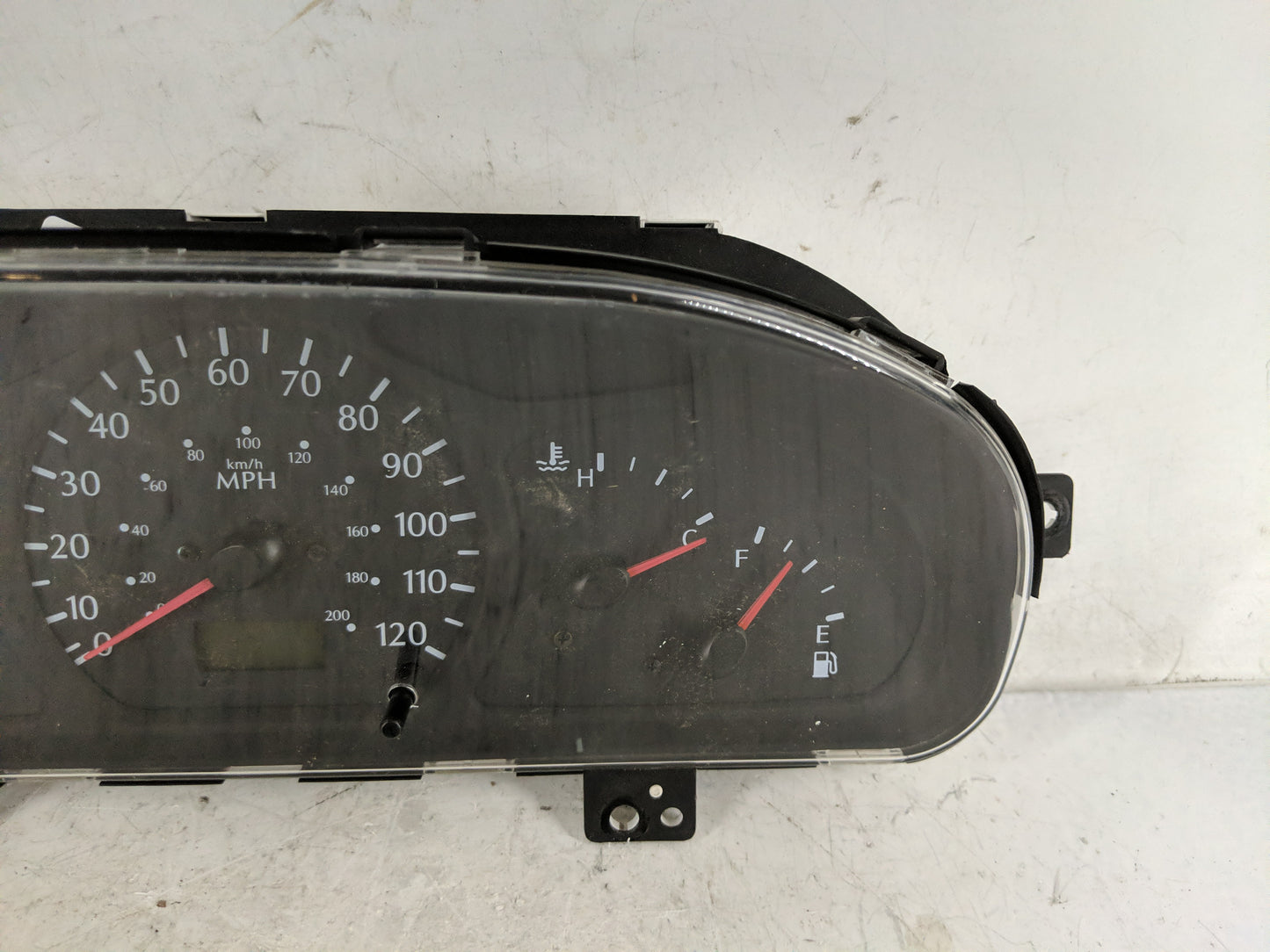 2001-2002 Kia Rio Instrument Cluster Speedometer Gauges P/N:2003-4390 20010923, 0K32B55430 N Fits Fits 2001 2002 OEM Used Au