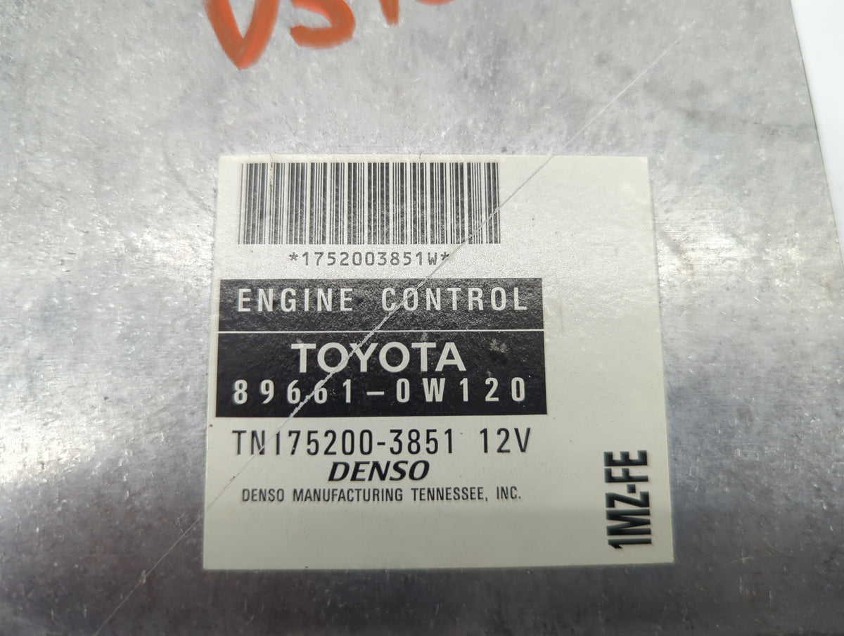 2000 Lexus Es300 PCM Engine Control Computer ECU ECM PCU OEM P/N:89661-0W120 1752003851W, 175200-3851 Fits OEM Used Auto Par