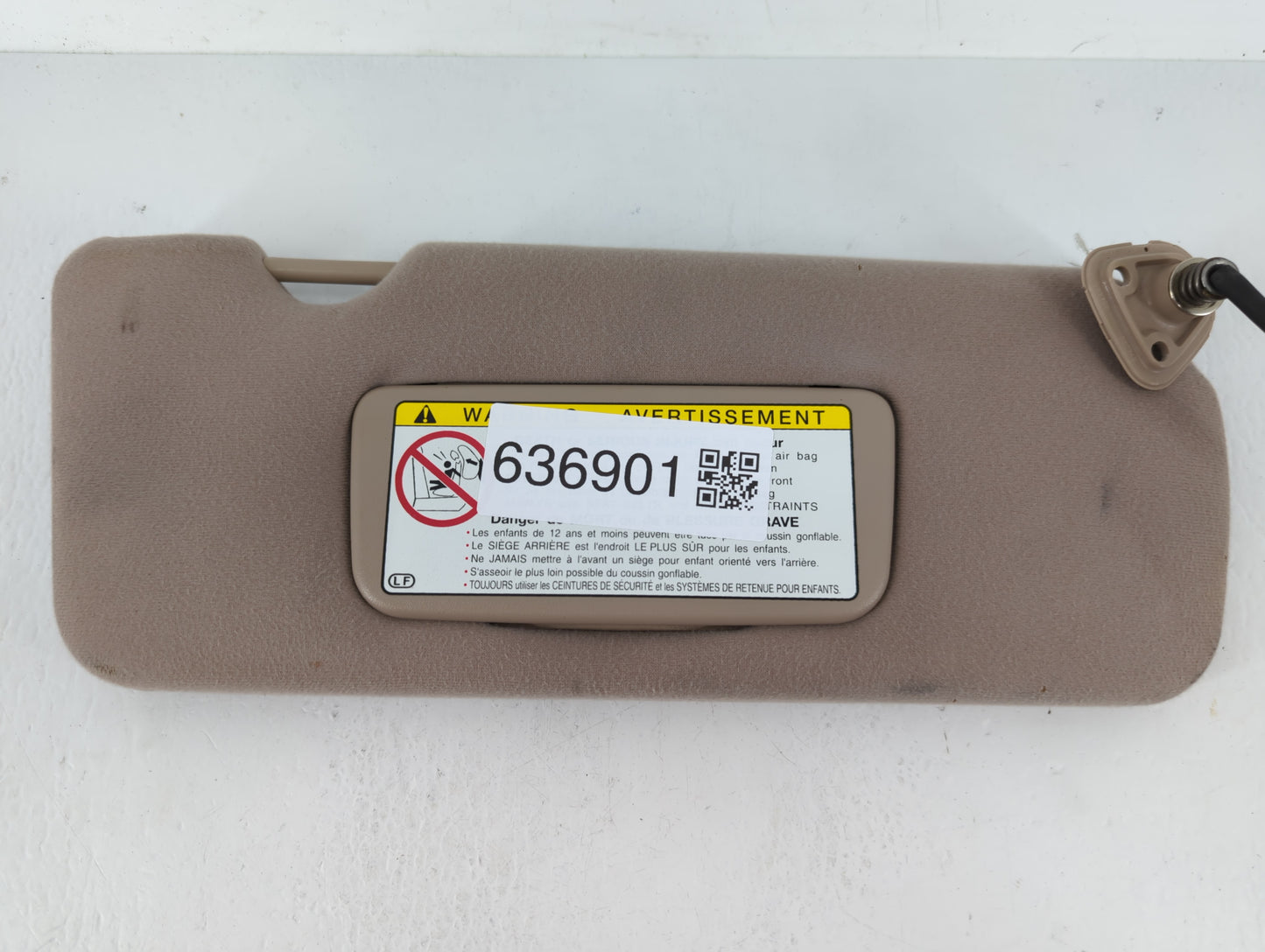 2000-2001 Lexus Es300 Sun Visor Shade Replacement Passenger Right Mirror Fits Fits 2000 2001 OEM Used Auto Parts - Oemusedau