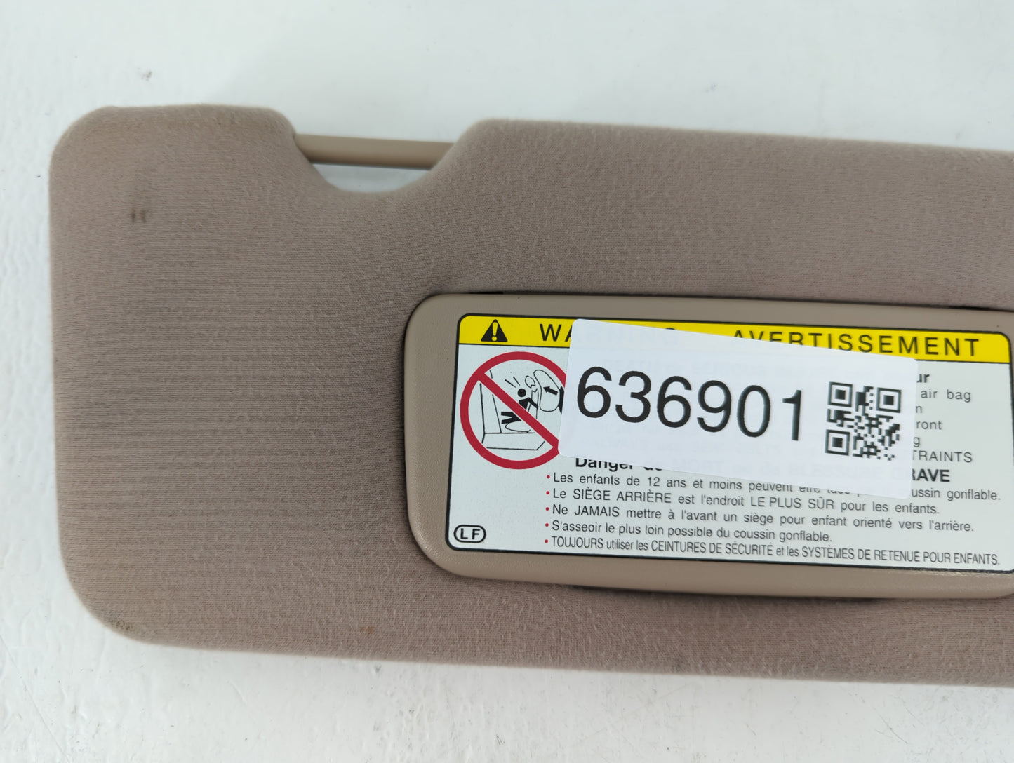 2000-2001 Lexus Es300 Sun Visor Shade Replacement Passenger Right Mirror Fits Fits 2000 2001 OEM Used Auto Parts - Oemusedau