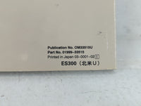 2000 Lexus Es300 Owners Manual Book Guide OEM Used Auto Parts - Oemusedautoparts1.com