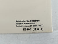2000 Lexus Es300 Owners Manual Book Guide P/N:01999-33515 OEM Used Auto Parts - Oemusedautoparts1.com