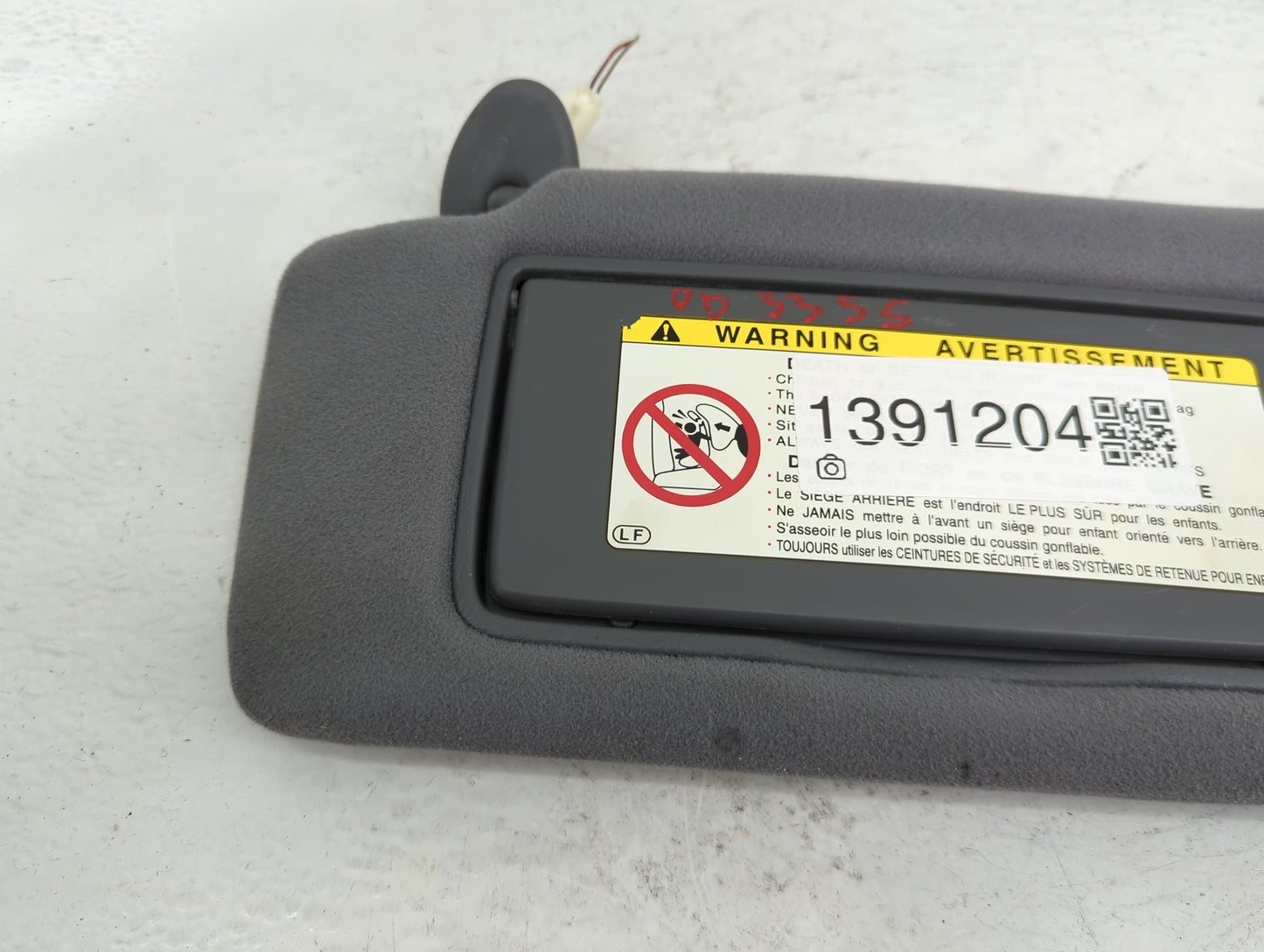 2000 Lexus Ls400 Sun Visor Shade Replacement Driver Left Mirror Fits OEM Used Auto Parts - Oemusedautoparts1.com