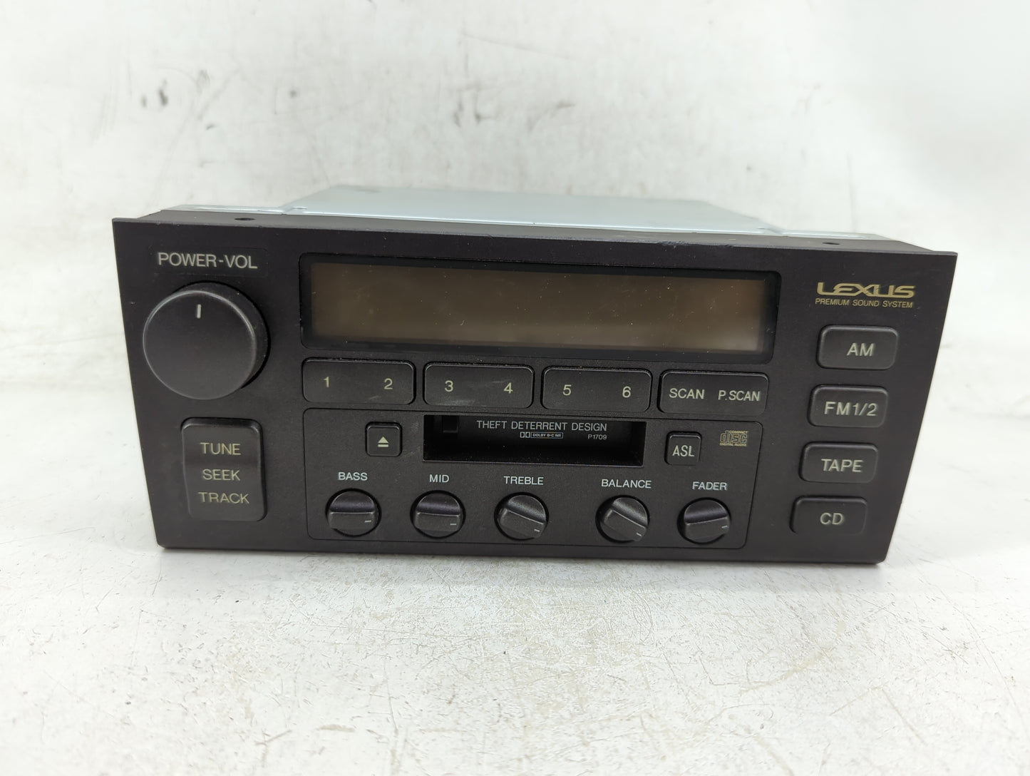 1998-2000 Lexus Ls400 Radio AM FM Cd Player Receiver Replacement P/N:86120-50450 Fits Fits 1998 1999 2000 OEM Used Auto Part