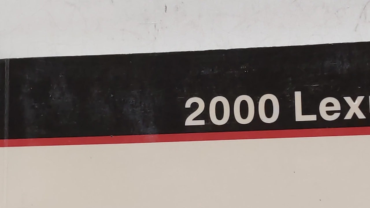 2000 Lexus Rx300 Owners Manual Book Guide OEM Used Auto Parts - Oemusedautoparts1.com