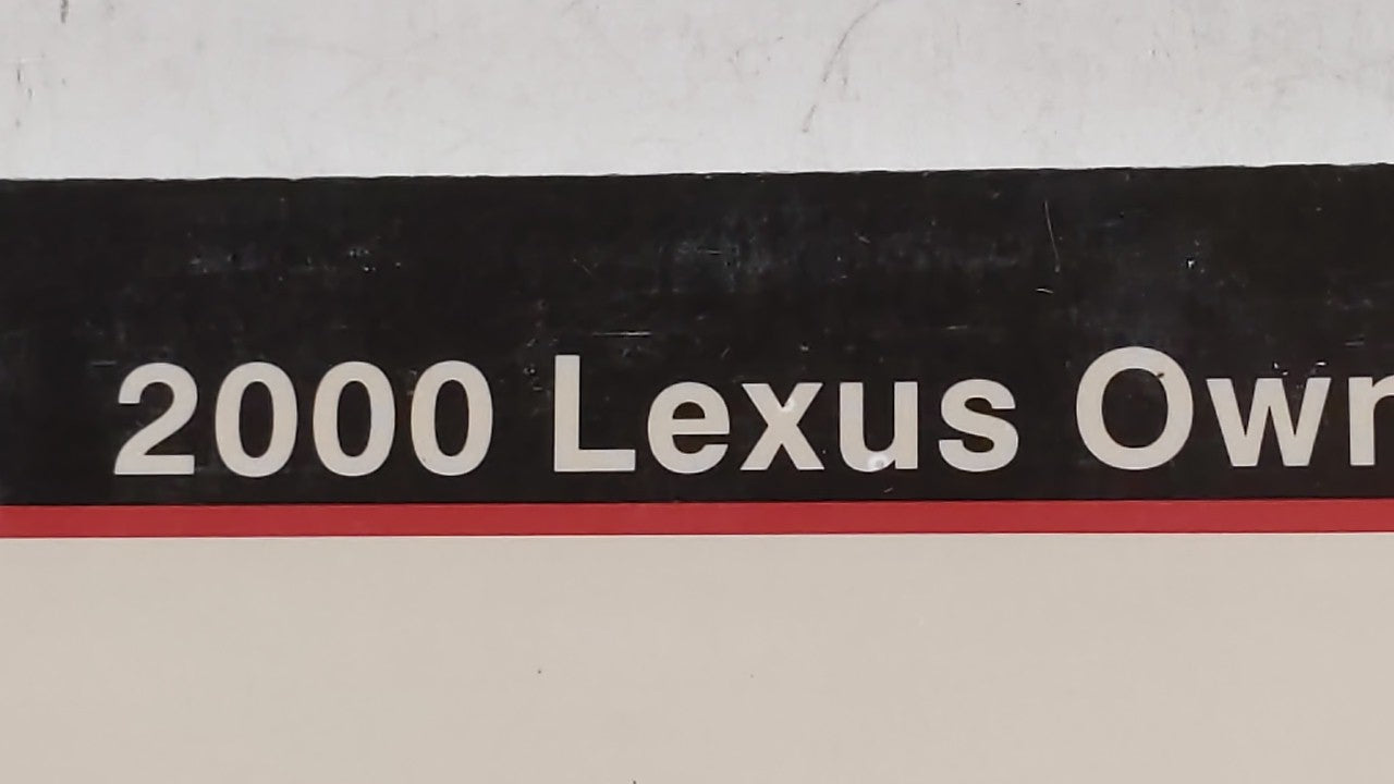 2000 Lexus Rx300 Owners Manual Book Guide OEM Used Auto Parts - Oemusedautoparts1.com