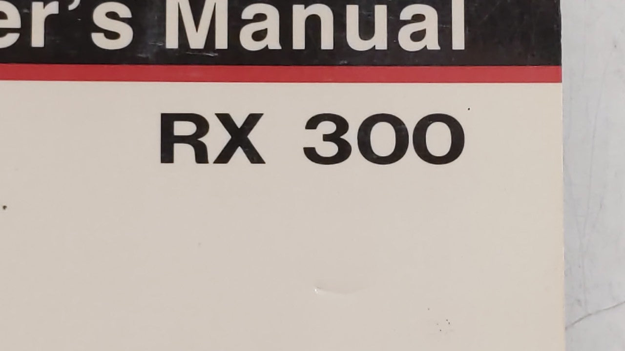 2000 Lexus Rx300 Owners Manual Book Guide OEM Used Auto Parts - Oemusedautoparts1.com