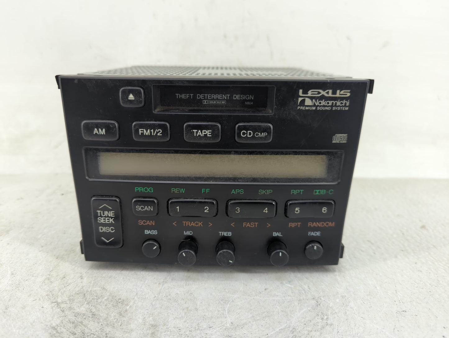 2000 Lexus Sc400 Radio AM FM Cd Player Receiver Replacement P/N:86120-24301 Fits OEM Used Auto Parts - Oemusedautoparts1.com