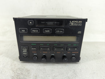 2000 Lexus Sc400 Radio AM FM Cd Player Receiver Replacement P/N:86120-24301 Fits OEM Used Auto Parts - Oemusedautoparts1.com