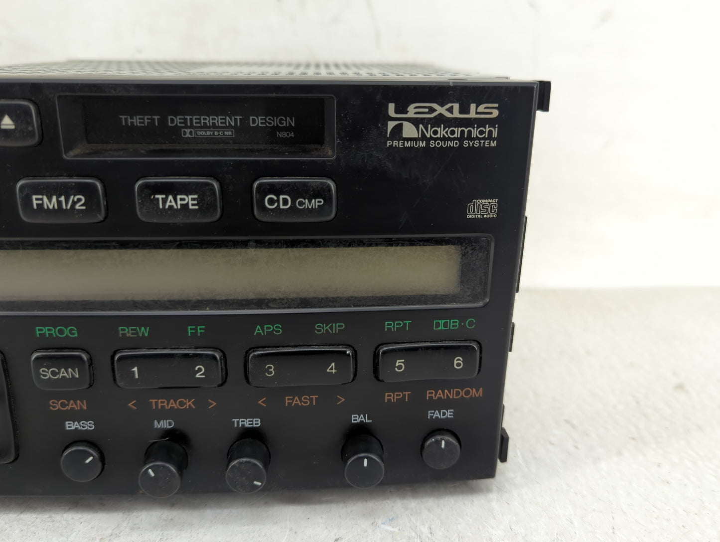 2000 Lexus Sc400 Radio AM FM Cd Player Receiver Replacement P/N:86120-24301 Fits OEM Used Auto Parts - Oemusedautoparts1.com