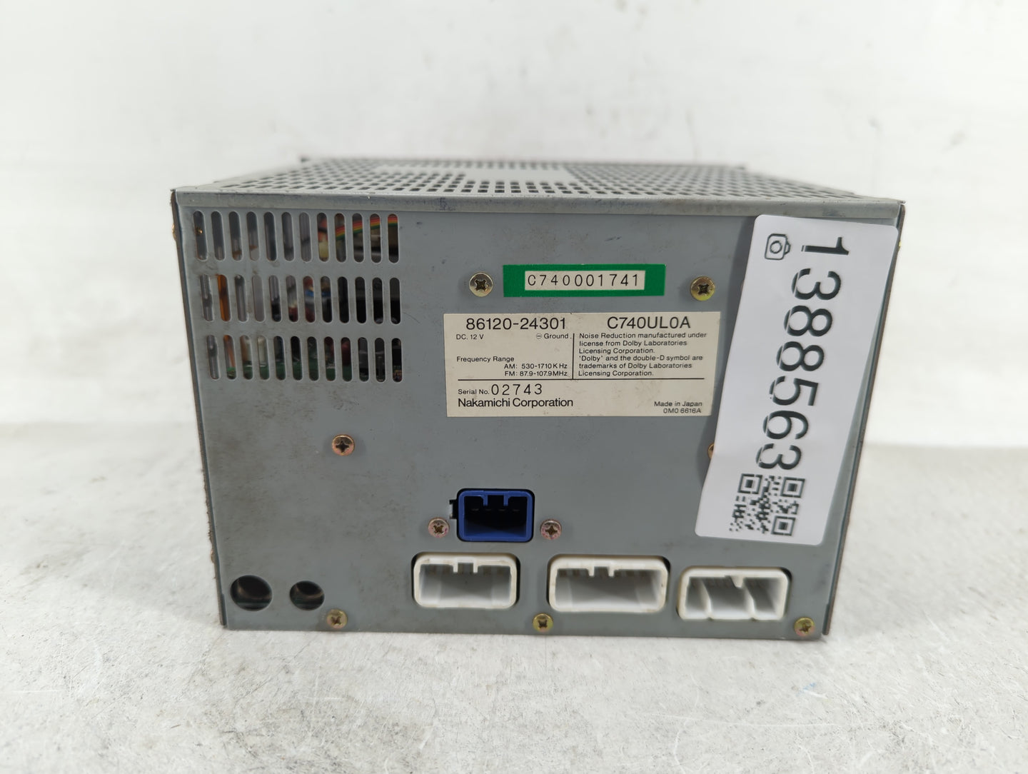 2000 Lexus Sc400 Radio AM FM Cd Player Receiver Replacement P/N:86120-24301 Fits OEM Used Auto Parts - Oemusedautoparts1.com