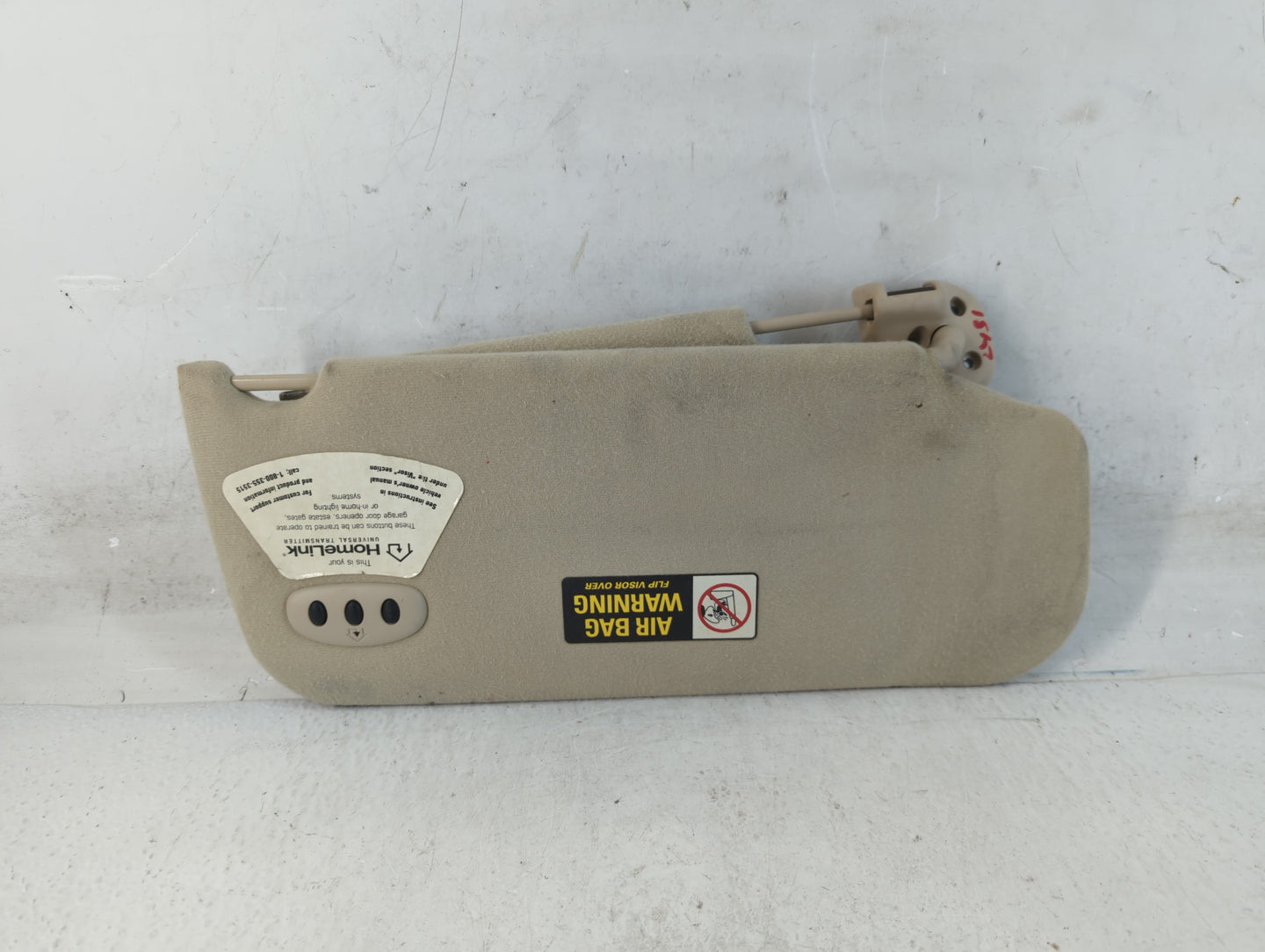 2000 Lincoln Continental Sun Visor Shade Replacement Passenger Right Mirror Fits OEM Used Auto Parts - Oemusedautoparts1.com