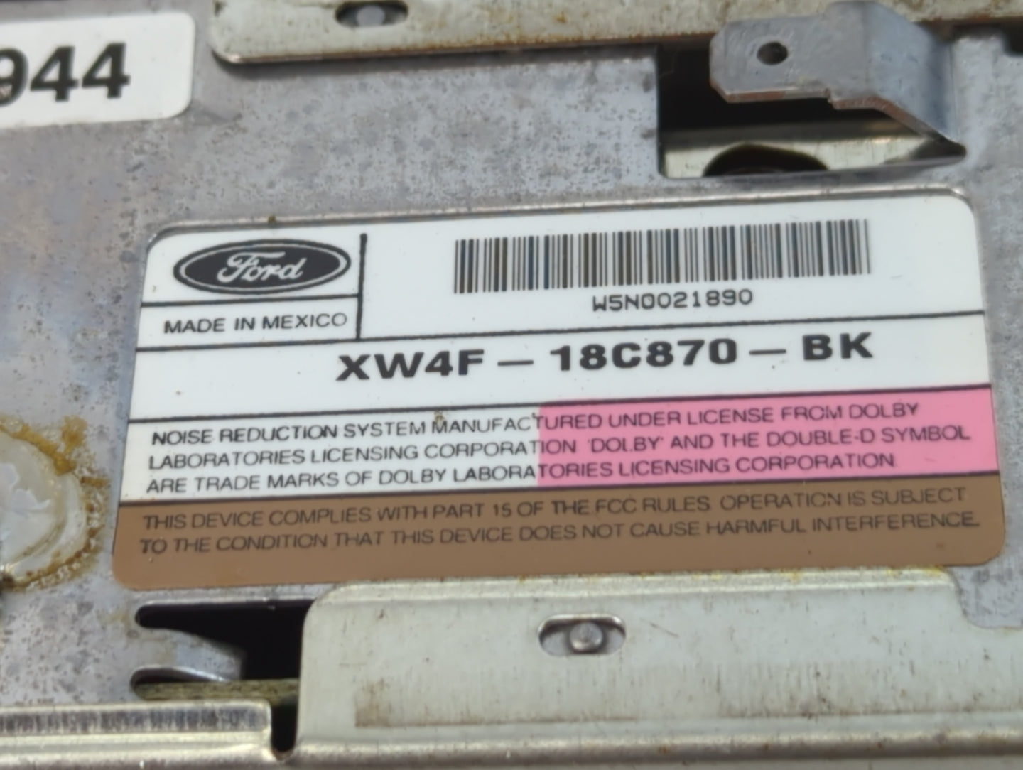 2000 Lincoln Ls Radio AM FM Cd Player Receiver Replacement P/N:XW4F-18C870-BK Fits OEM Used Auto Parts - Oemusedautoparts1.c