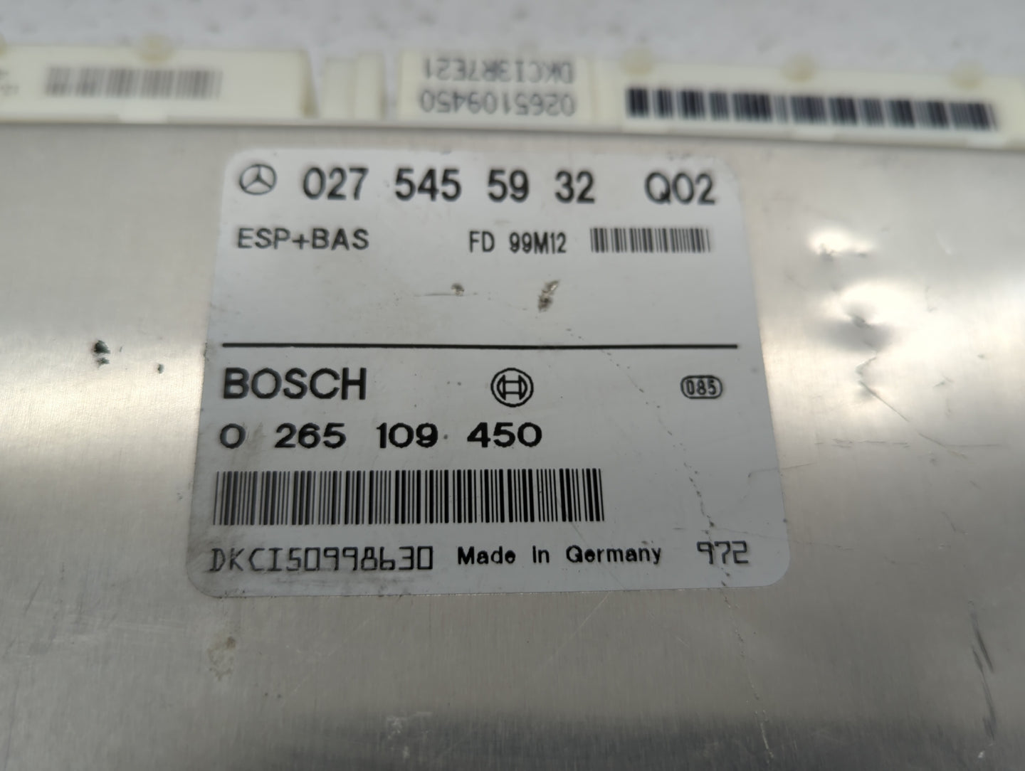 2000 Mercedes-Benz C350 PCM Engine Control Computer ECU ECM PCU OEM P/N:027 545 59 32 Fits OEM Used Auto Parts - Oemusedauto