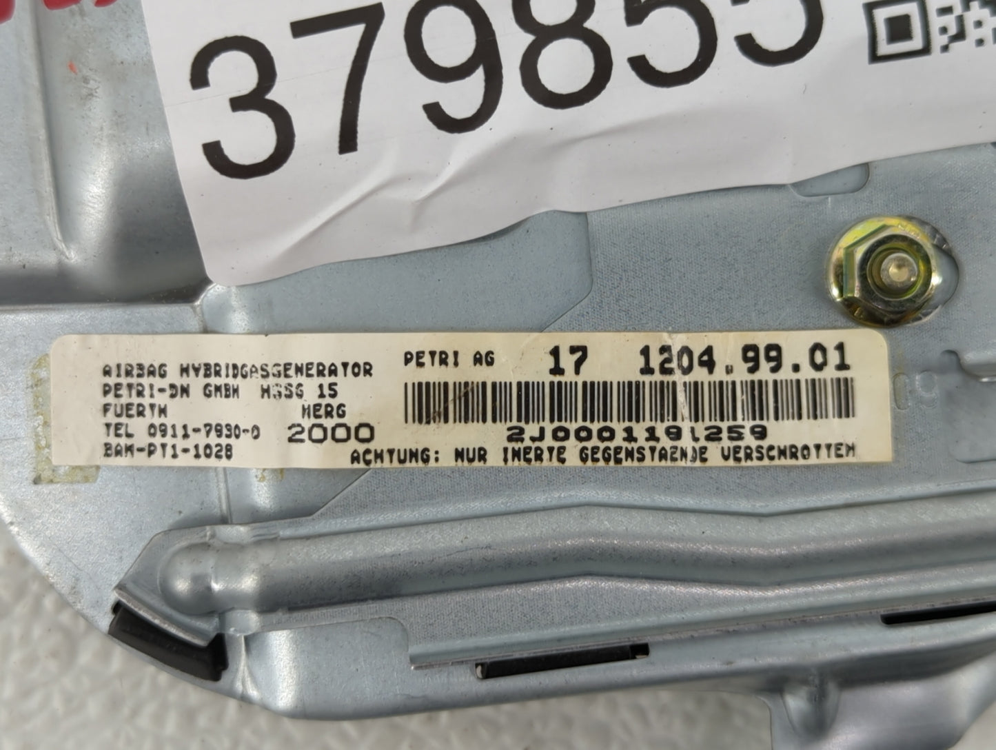 2000-2003 Mercedes-Benz E320 Air Bag Driver Left Knee OEM P/N:BAM-PT1-1028 Fits Fits 2000 2001 2002 2003 OEM Used Auto Parts