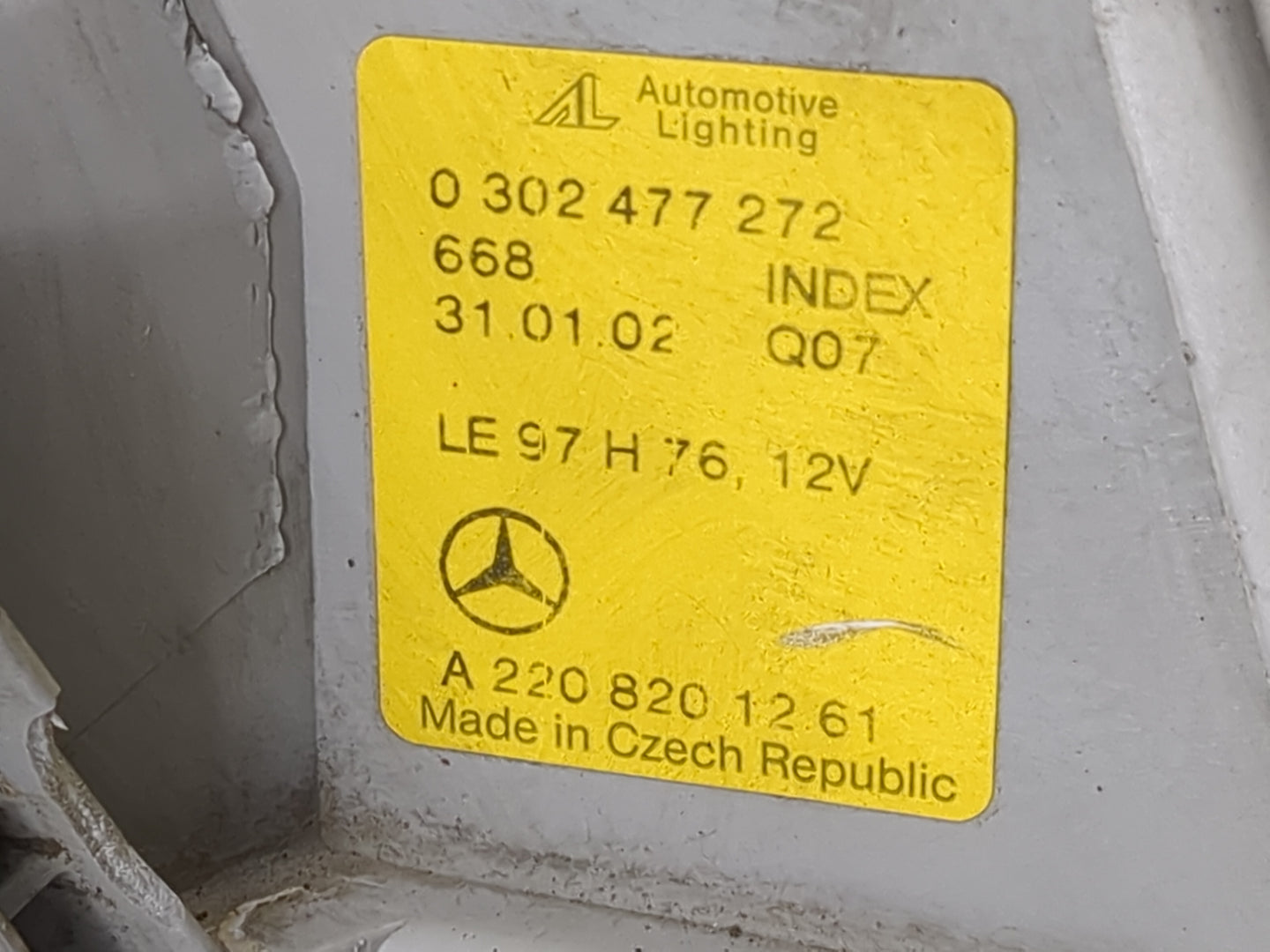 2000 Mercedes-benz S-class Passenger Right Oem Head Light Headlight Lamp - Oemusedautoparts1.com