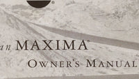 2000 Nissan Maxima Owners Manual Book Guide OEM Used Auto Parts - Oemusedautoparts1.com