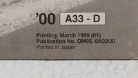 2000 Nissan Maxima Owners Manual Book Guide OEM Used Auto Parts - Oemusedautoparts1.com