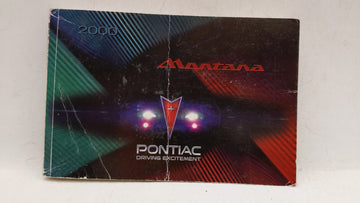 2000 Pontiac Montana Owners Manual Book Guide OEM Used Auto Parts - Oemusedautoparts1.com