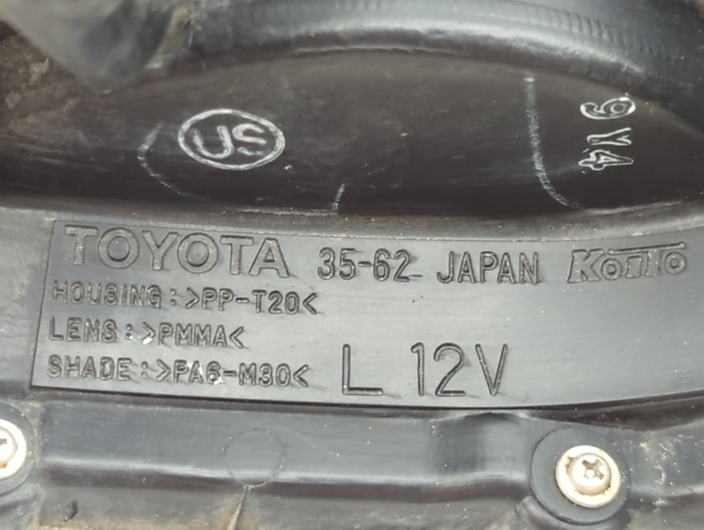 1996-2000 Toyota 4runner Tail Light Assembly Driver Left OEM P/N:PA6-M30 PP-T20 Fits Fits 1996 1997 1998 1999 2000 OEM Used 