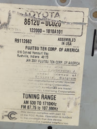 2000-2001 Toyota Camry Radio AM FM Cd Player Receiver Replacement P/N:86120-0C020 122000-1810A101 Fits OEM Used Auto Parts -