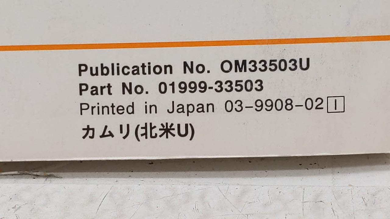 2000 Toyota Camry Owners Manual Book Guide OEM Used Auto Parts - Oemusedautoparts1.com