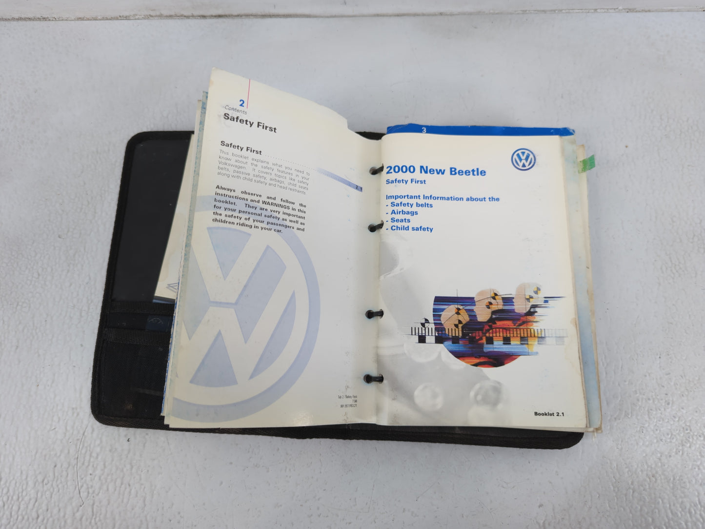 2000 Volkswagen Beetle Owners Manual Book Guide P/N:991 557 RB3 21 OEM Used Auto Parts - Oemusedautoparts1.com