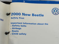 2000 Volkswagen Beetle Owners Manual Book Guide P/N:991 557 RB3 21 OEM Used Auto Parts - Oemusedautoparts1.com