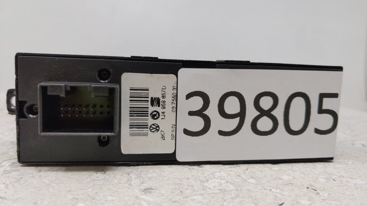 2000 Volkswagen Golf Master Power Window Switch Replacement Driver Side Left P/N:1J4 959 857D Fits OEM Used Auto Parts - Oem