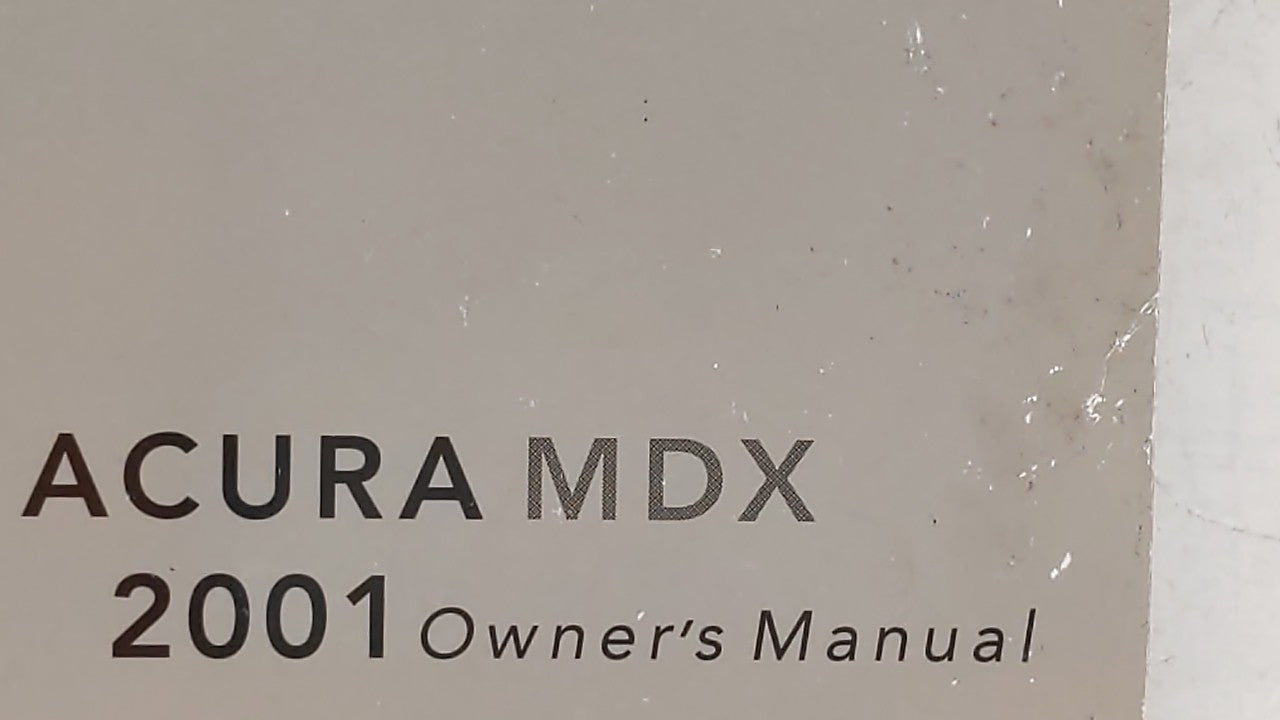 2001 Acura Mdx Owners Manual Book Guide OEM Used Auto Parts - Oemusedautoparts1.com