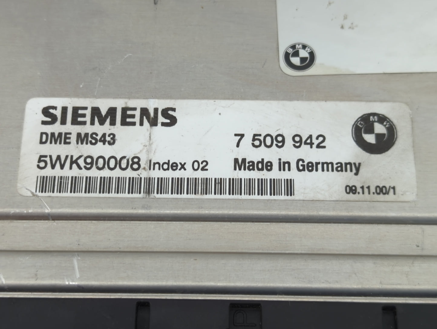 2001-2003 Bmw 330i PCM Engine Control Computer ECU ECM PCU OEM P/N:7 509 942 Fits Fits 2001 2002 2003 OEM Used Auto Parts - 