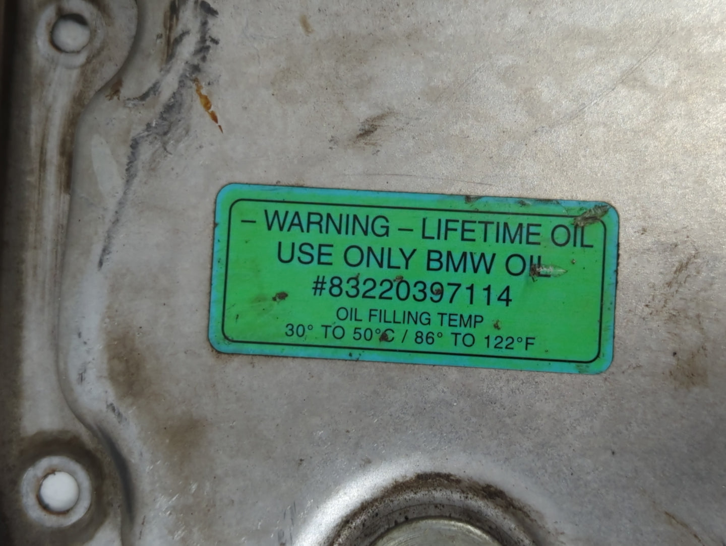 2001 Bmw X5 Engine Oil Pan P/N:83220397114 Fits OEM Used Auto Parts - Oemusedautoparts1.com